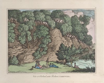 Vista em Blisland, perto de Bodmin, Cornwall, de Sketches from Nature, 1822., 1822. de Thomas Rowlandson