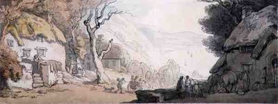 Vista de cima das falésias, dos Mumbles, Gales do Sul (caneta, aguarela e lápis sobre papel) de Thomas Rowlandson