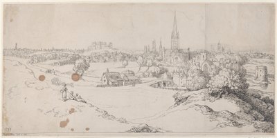 Vista de Norwich From St. James Hill, 1799., 1799. de Thomas Rowlandson