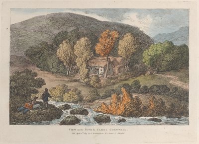 Vista no River Camel, Cornwall, de Views in Cornwall, 12 de abril de 1812., 12 de abril de 1812. de Thomas Rowlandson