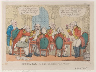 Wit voluntário ou não o suficiente para um Prime, 21 de maio de 1808., 21 de maio de 1808. de Thomas Rowlandson