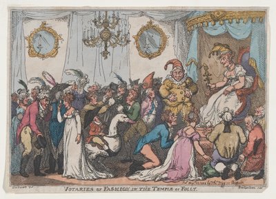 Votaries of Fashion in the Temple of Folly, 25 de agosto de 1808., 25 de agosto de 1808. de Thomas Rowlandson