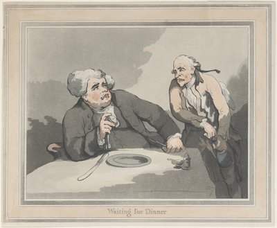 À espera do jantar de Thomas Rowlandson