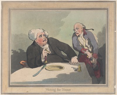 À espera do jantar, 5 de novembro de 1792., 5 de novembro de 1792. de Thomas Rowlandson