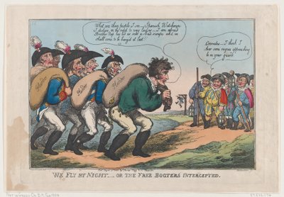 We Fly By Night, Or The Free Booters Intercepted, 27 de agosto de 1808., 27 de agosto de 1808. de Thomas Rowlandson