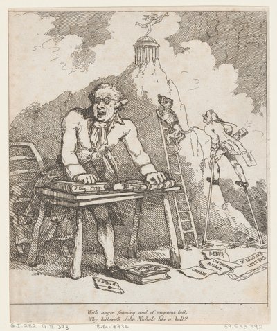 With Anger Foaming..., da Epístola Benevolente, 1790., 1790. de Thomas Rowlandson