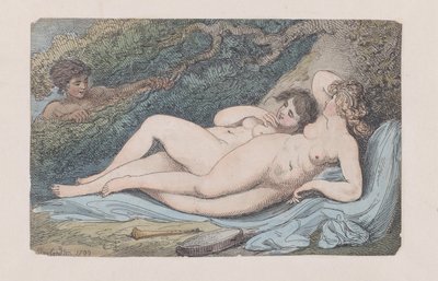 Wood-Nymphs The Discovery, 1799., 1799. de Thomas Rowlandson