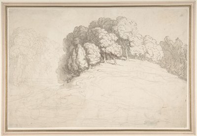 Encostas arborizadas com veados de Thomas Rowlandson