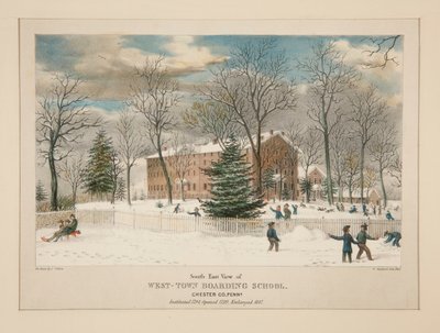 West-Town Boarding School (vista sudeste), Chester Co., Pa. de Thomas S. Sinclair