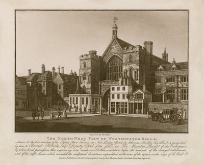 A, noroeste, vista, de, westminster, corredor de Thomas Sandby