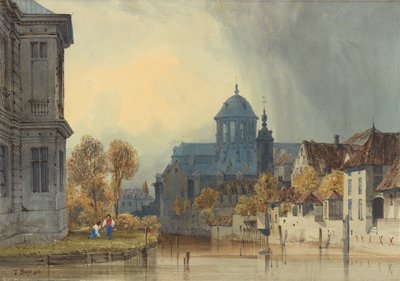 Vista da igreja de Nossa Senhora de Hanswijk, Mechelen (Malines), Bélgica de Thomas Shotter Boys