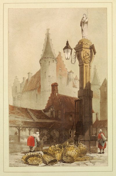 Mercado de peixe, Antuérpia de Thomas Shotter Boys