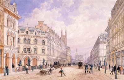 Viaduto Holborn, Londres, 1871 de Thomas Shotter Boys