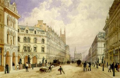 Viaduto Holborn com vista para Leste, City of London de Thomas Shotter Boys