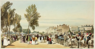 Hyde Park Near Grosvenor Gate, placa dezesseis de Original Views of London as It Is de Thomas Shotter Boys