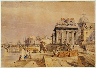 O Instituto e a Pont des Arts, Paris, 1828 de Thomas Shotter Boys