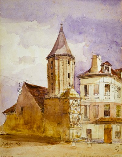 A Torre Alexandre em 1827 e a fonte de São Vítor de Thomas Shotter Boys