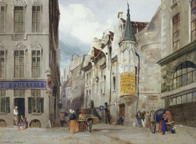 O cruzamento das ruas Bailleul e Jean Tison, no atual 1.º arrondissement, em Paris. de Thomas Shotter Boys