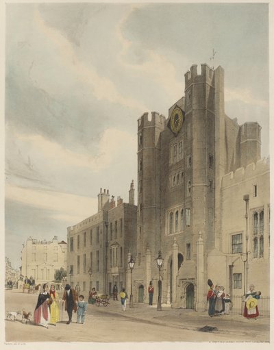 Londres como ela é: frente norte ao Palácio de St. James, de Cleveland Row de Thomas Shotter Boys