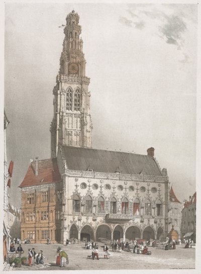 Arquitetura pitoresca em Paris, Gante, Antuérpia, Rouen, 1839. de Thomas Shotter Boys