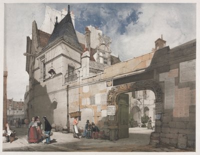 Arquitetura pitoresca em Paris, Ghent, Antuérpia, Rouen: Hôtel de Cluny, Paris de Thomas Shotter Boys