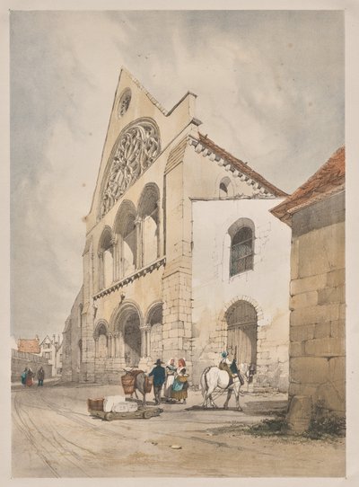 Arquitetura pitoresca em Paris, Ghent, Antuérpia, Rouen: St. Andre, Chartres, França de Thomas Shotter Boys