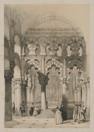 Esboços pitorescos na Espanha: a mesquita, Cordova, 1837. de Thomas Shotter Boys