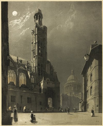 St. Etienne du Mont e o Panteão, Paris de Thomas Shotter Boys