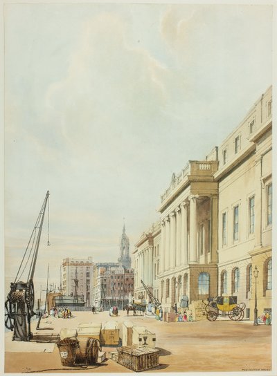 The Custom House, placa três de Original Views of London as It Is de Thomas Shotter Boys