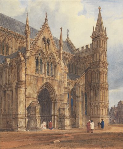 O Pórtico Noroeste da Catedral de Salisbury de Thomas Shotter Boys