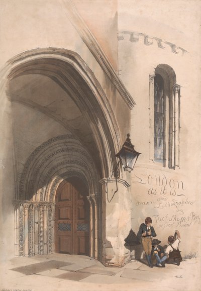 Página de título de um conjunto de Litografias de Londres de Thomas Shotter Boys