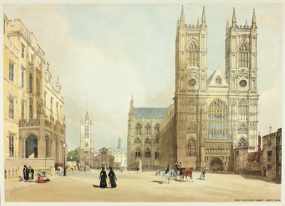 Abadia de Westminster, Hospital and Company, placa sete de Original Views of London as It Is de Thomas Shotter Boys