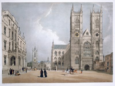 Abadia e Hospital de Westminster, Londres, 1842 de Thomas Shotter Boys