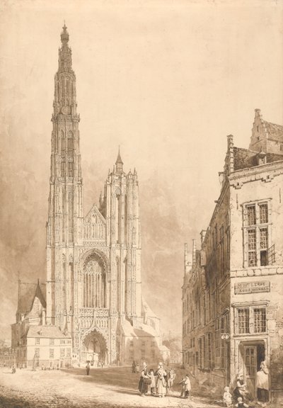 Vista da Catedral de Antuérpia de Thomas Sidney Cooper