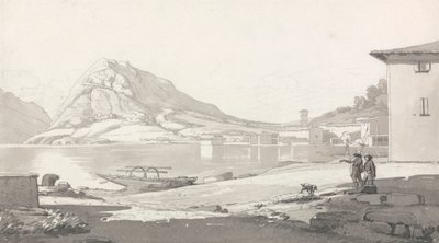Cidade e Lago de Lugano de Thomas Smith of Derby