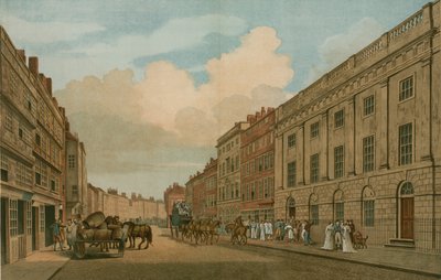 Casa ocupada pela East India Company, Leadenhall Street, Londres, refocada em 1726 de Thomas Snr. Malton