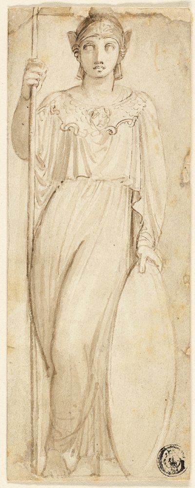 Athena, ou Britannia identificada como Athena de Thomas Stothard