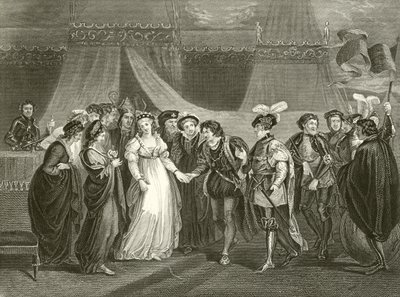 Catarina da França apresentada a Henrique V da Inglaterra de Thomas Stothard