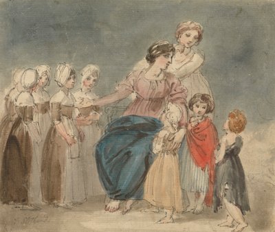 Crianças caridosas e Pequenos Vagabundos de Thomas Stothard