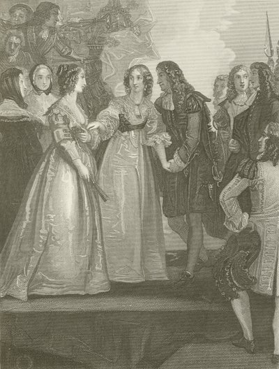 Carlos II recebendo a duquesa de Orleans em Dover de Thomas Stothard