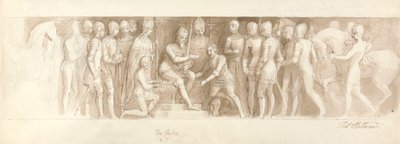 Design para a Grande Escadaria, Palácio de Buckingham, o Centro & 2d de Thomas Stothard