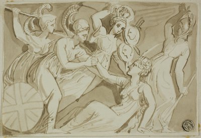 Guerreiras que vêm em socorro da Britannia de Thomas Stothard