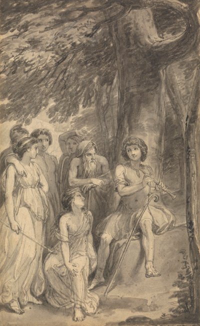 Uma das Seis Ilustrações para "As Aventuras de Telemachus filho de Ulisses" de Fenelon de Thomas Stothard