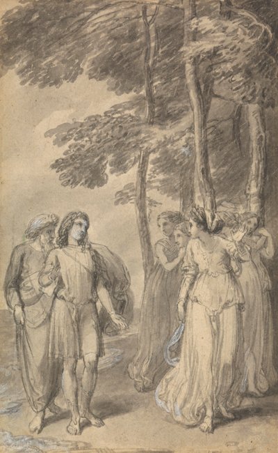 Uma das Seis Ilustrações para "As Aventuras de Telemachus filho de Ulisses" de Fenelon de Thomas Stothard