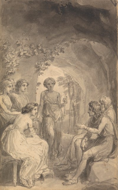Uma das Seis Ilustrações para "As Aventuras de Telemachus filho de Ulisses" de Fenelon de Thomas Stothard