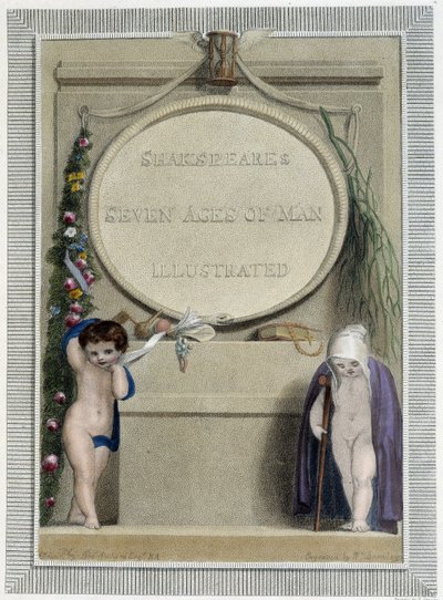 Shakespeare: As Sete Idades do Homem, frontispício de Thomas Stothard