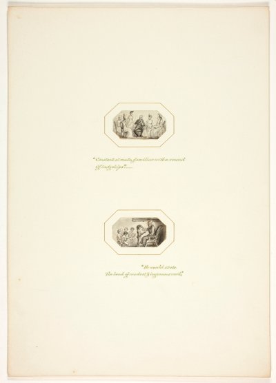 Estudo para uma prancha de The Task de Thomas Stothard