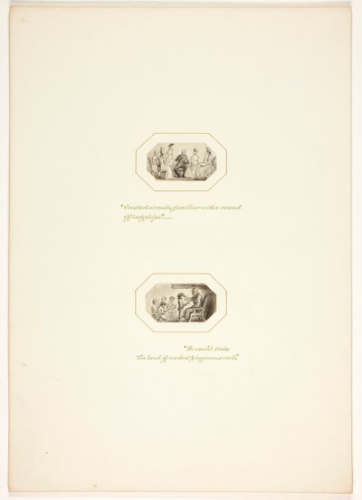 Estudo para uma prancha de A tarefa de Thomas Stothard