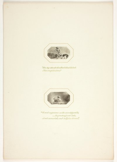 Estudo para uma prancha de The Task de Thomas Stothard