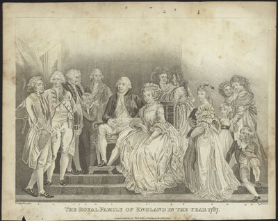 A Família Real da Inglaterra no ano de 1787 de Thomas Stothard